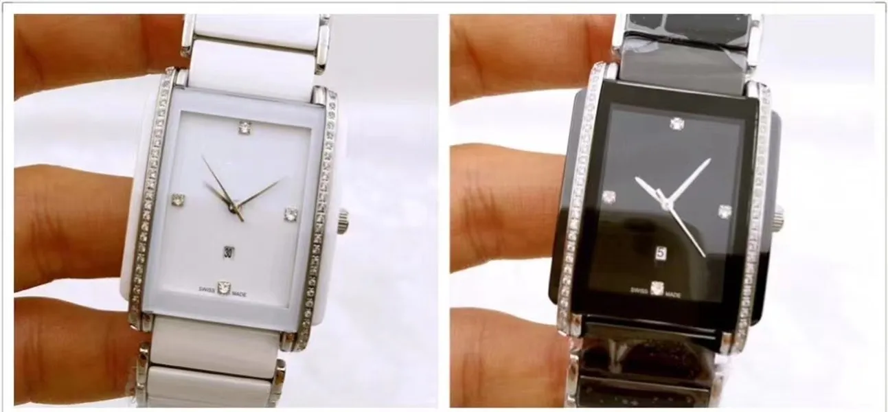 Top keramisch horloge voor dames quartz uurwerk damespolshorloge stalen band rd28241R