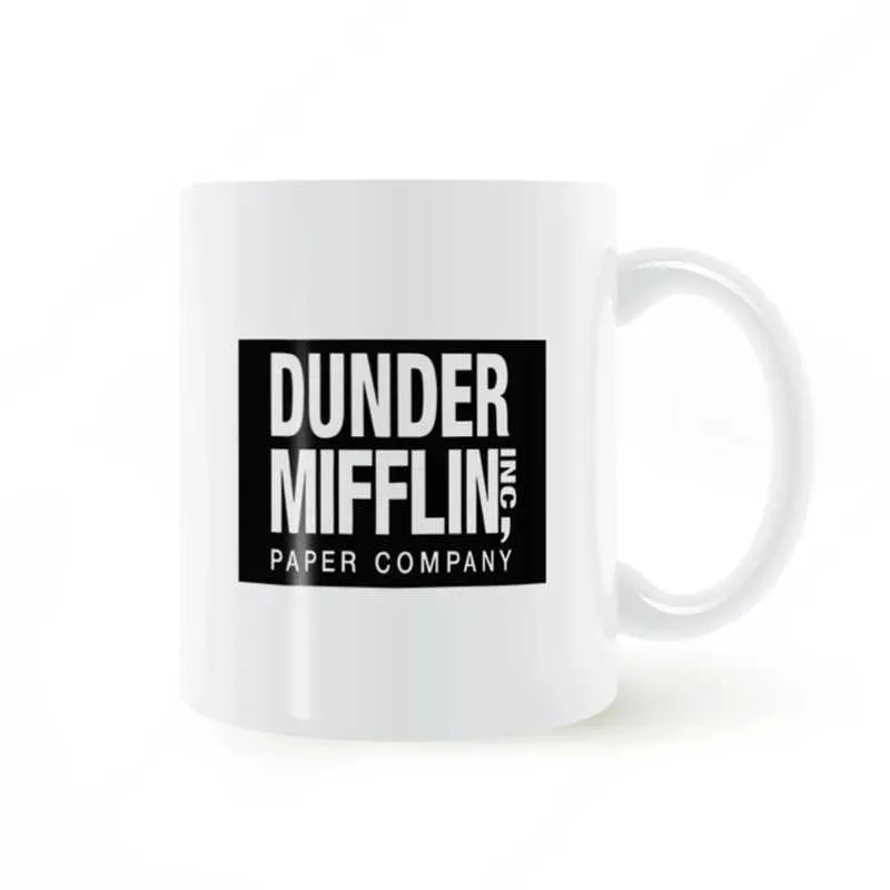 Dunder Mifflin The Office-Worlds Boss Kaffeetassen und Becher, 325 ml, lustige Keramiktasse für Tee/Milch/Kakao, einzigartiges Bürogeschenk 210804