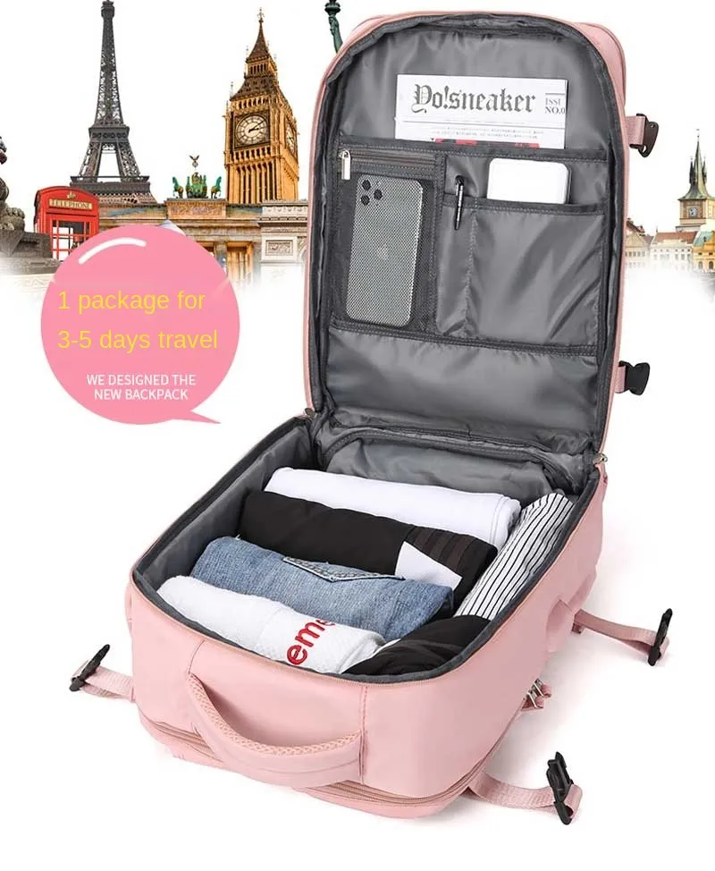 Backpack Travel bag Women039s Large Capacity MultiFunction Luggage Backpack Lightweight Waterproof Duffel Bags Dry Wet Pocket3294444