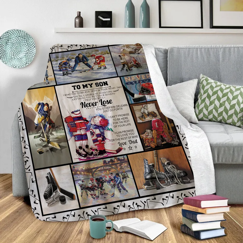 Couvertures de hockey Fans de crosse jeter canapé literie couverture Expert Design qualité dernier Style état d'origine