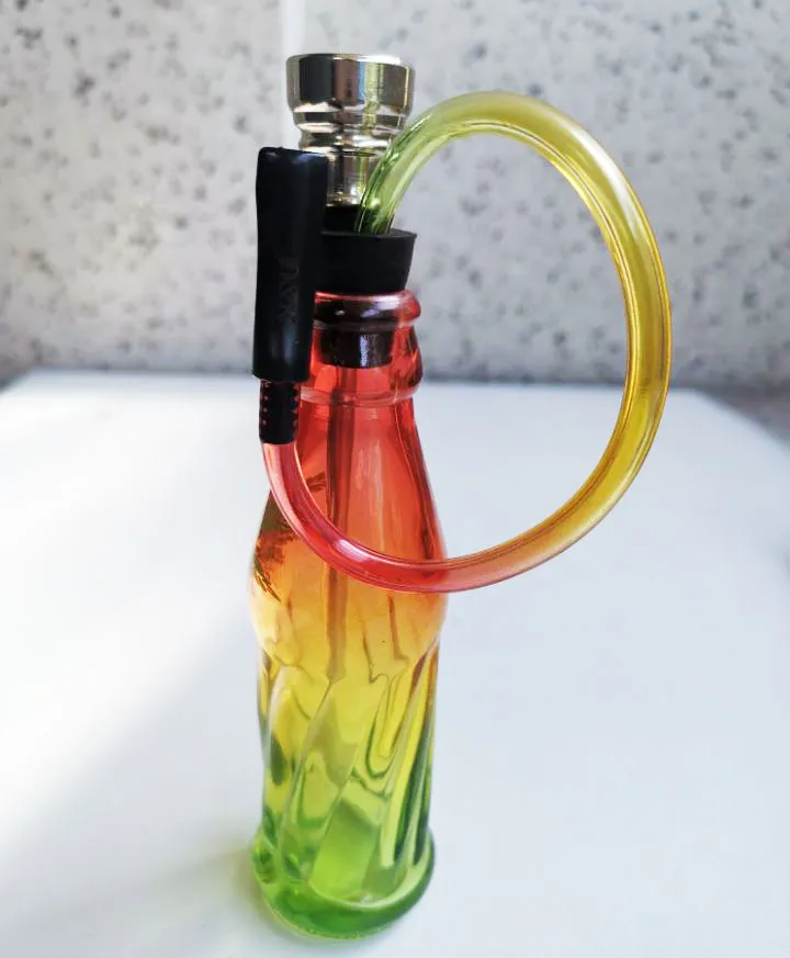 Narghilè mini bong bong in vetro con tappo in silicone tamponare piattaforme petrolifere tubi dell'acqua colorato fumo gorgogliatore negozio dhzhao