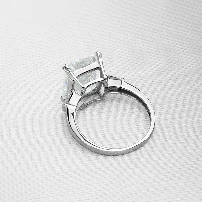 LESF Fashion pierścionek zaręczynowy 5 karatowy najwyższej klasy Sona Diamond Bridal 925 Sterling Silver Women Rings Gift