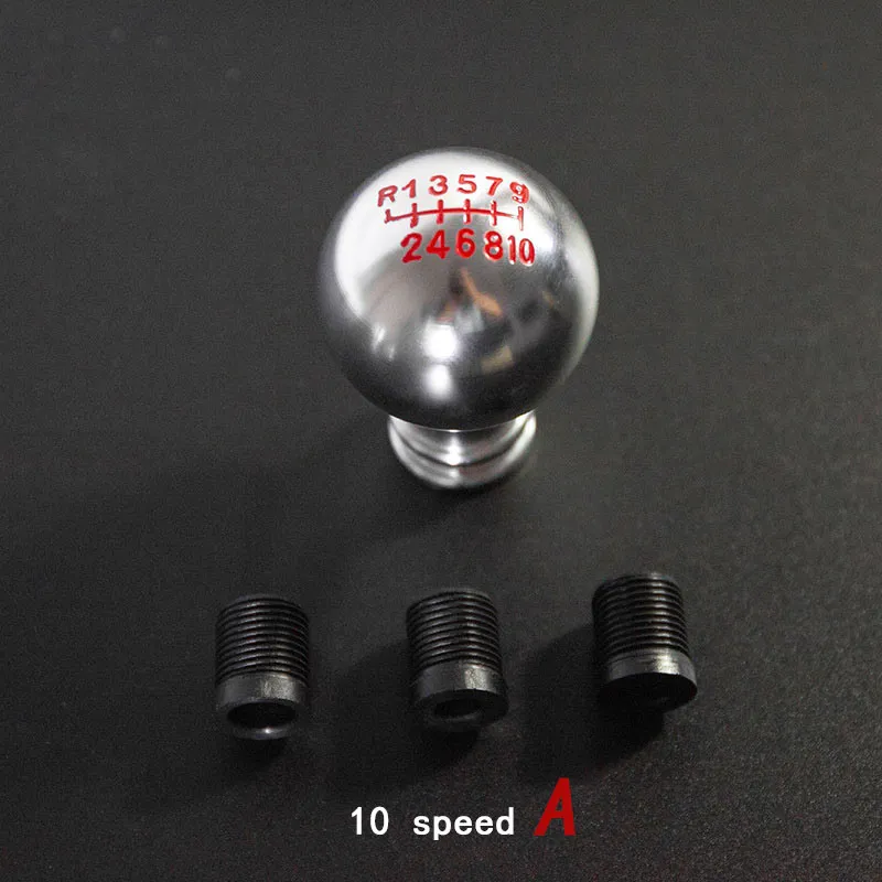 Bil 10-hastighet 7-stjärnig Universal Aluminium Alloy Gear Shift Knob GearShift Shifter Stick Hear Headball Acrylic Shift Knopp av GM