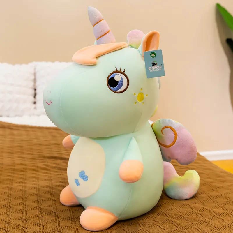 Unicorn peluş oyuncaklar sevimli doldurulmuş hayvanlar bebek çocuklar yetişkin yumuşak yatak odası ev dekorasyon çocuk doğum günü hediyeleri9162086