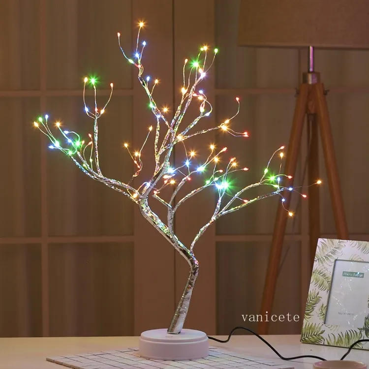 Lámpara de árbol de perlas Árbol luminiscente LED color árbol de navidad decoración patio paisaje Interruptor táctil Por mar T2I52668