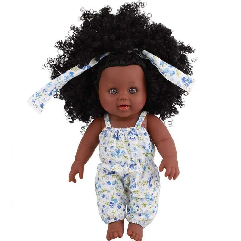 American Reborn черная кукла ручной работы силиконовый винил младенца мягкий реалистичный новорожденный ребенок кукла игрушка девушка рождественский подарок q0910