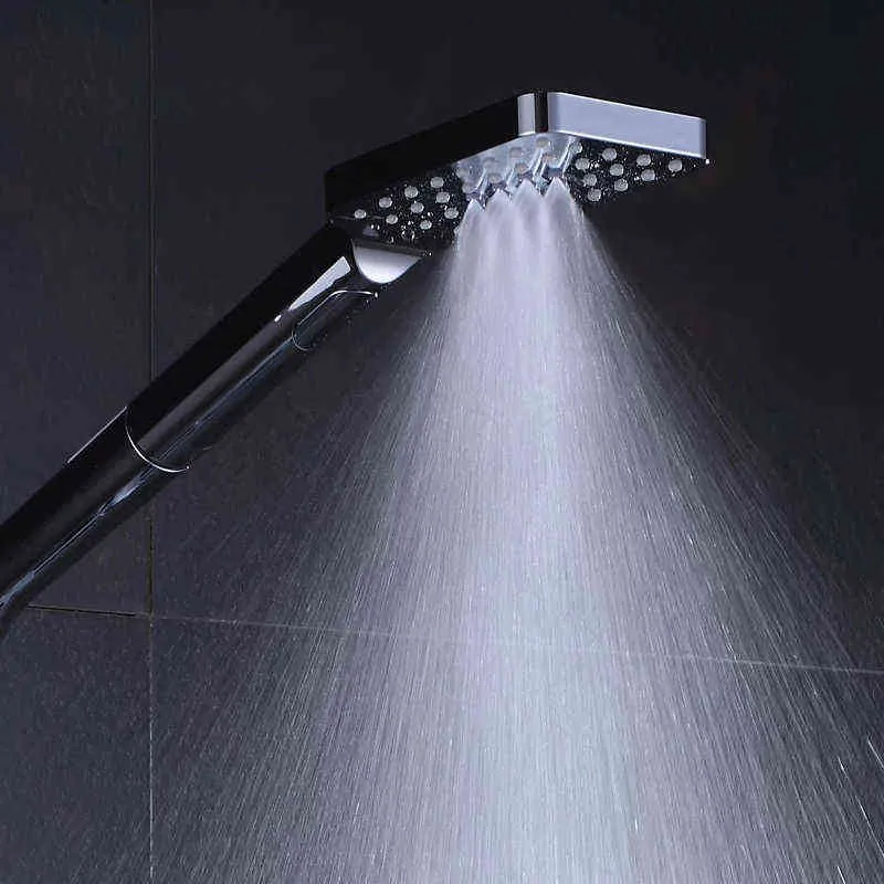 Becola novo chuveiro cabeça de banheiro acessórios três função bocal de chuveiro abs molhar água economia de água cromo chuveiro cabeça H1209