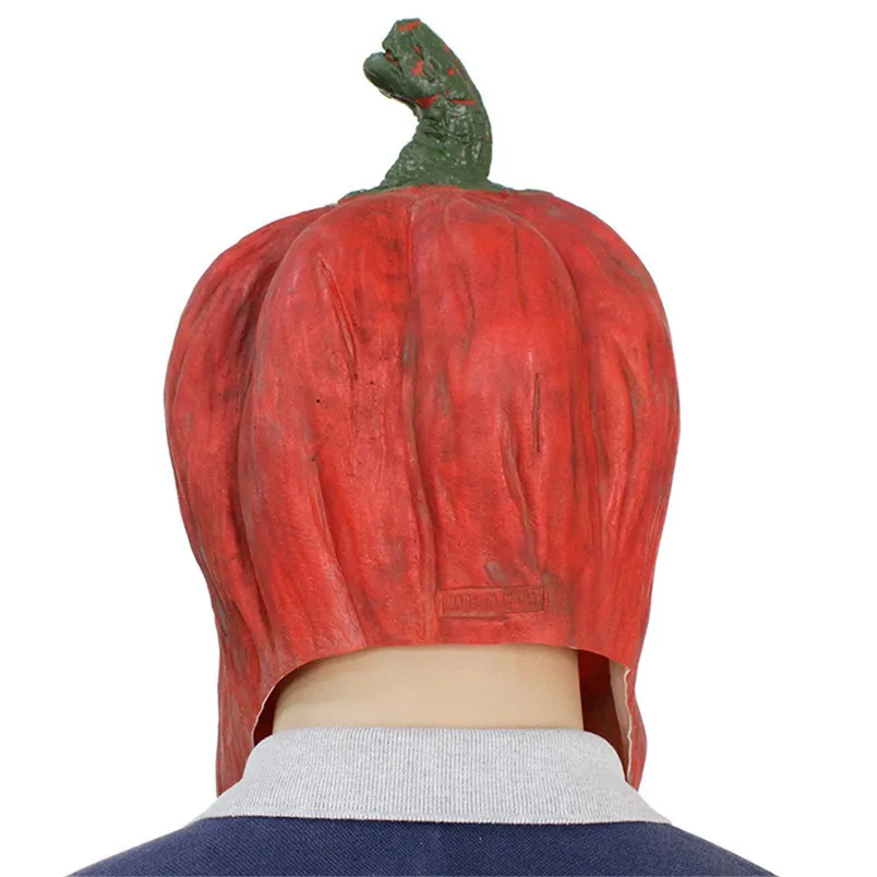 Halloween New Deluxe Novelty Halloween Scary Costume Party Props Latex Pumpkin Head Mask 40LY31 (2)