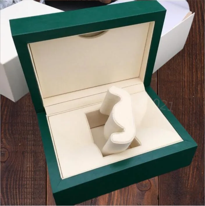 Projektant Rolexables Topquality Zielone pudełka zegarek Oryginalne papiery do papieru karty Pudełka prezentowe torebka dla 116660 116710 116520 1166132127