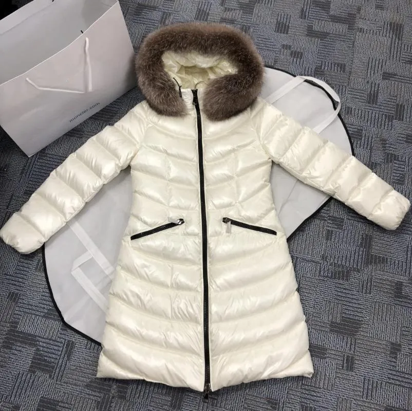 Women's Designer Long Jackets Casual Thick Down Coats Luxury with Fur Hood Outdoor Warm Parka Quality Lady Outwear