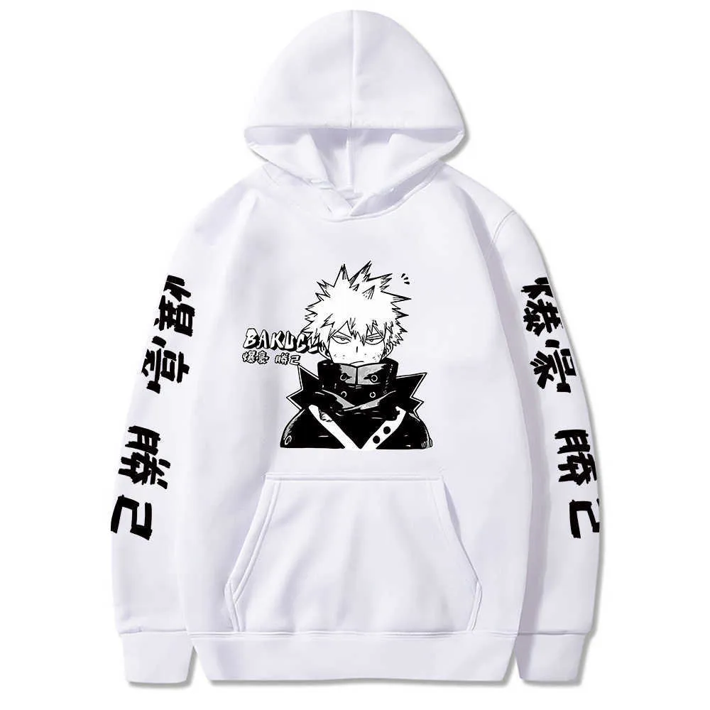 Mężczyźni Hoodie My Hero Academia Bluza Kobiety Bakugou Manga Japoński Anime Hoodie Mens Odzież Winter Coats H0910