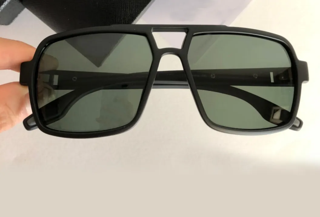 01X Mat Siyah Gri Polarize Güneş Gözlüğü Pilot Erkekler Spor Güneş Gözlüğü Moda Güneş Gözlük Aksesuarları UV400 Box2843