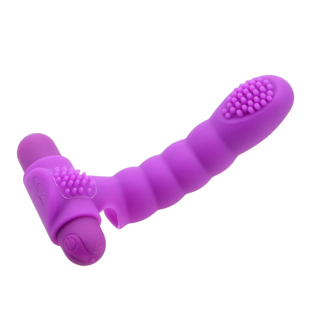 Toys sexuels féminins 10mode Stimulator clitoral vibrant Femelle Masturator Finger Cot Vanteur Vagin Massager2346968