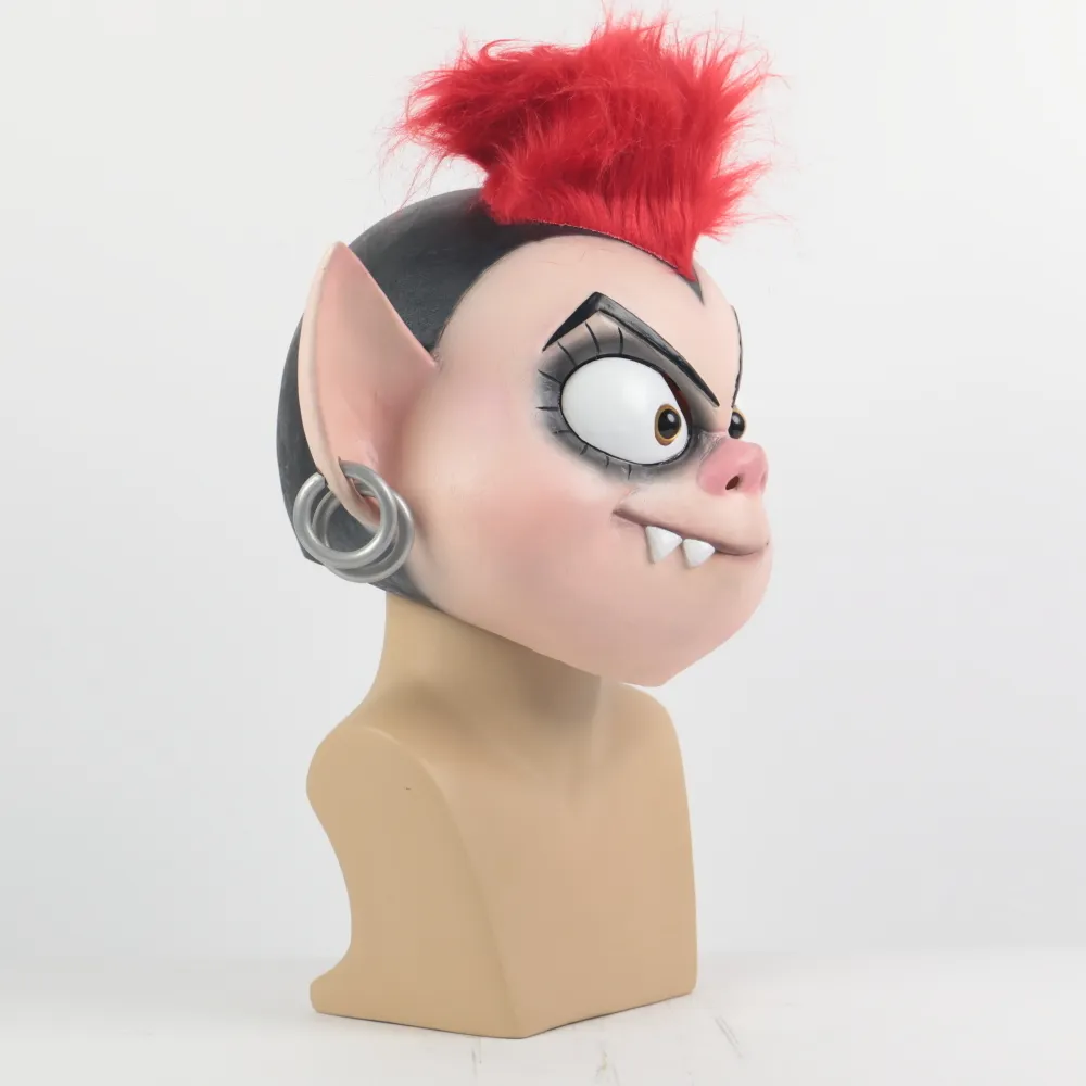 Troll World Tour 2 Cosplay Queen Barb Punk Mask Latex Masquerade Party Mask Props New 200929