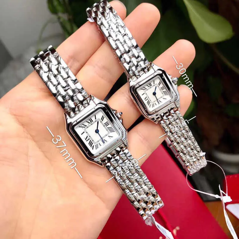 Womens Watch Full Steel Steel Quartz Classic Gold Diamond Watches for Lady Gift Panthere Top Quality Designer Ladies Wristwatc195d