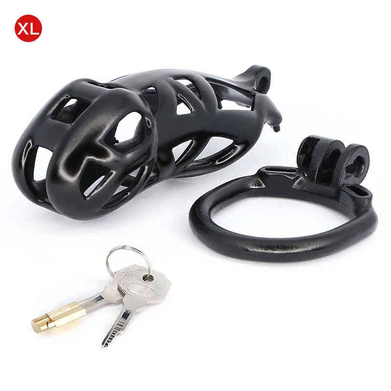 Cockrings 2021 Cock Cage Male Chastity Belt Device Kit Penis Cover Ring Cobra Cages Lock Standard Sex Toys pour Couples Hommes Adult Games 18+ 1124