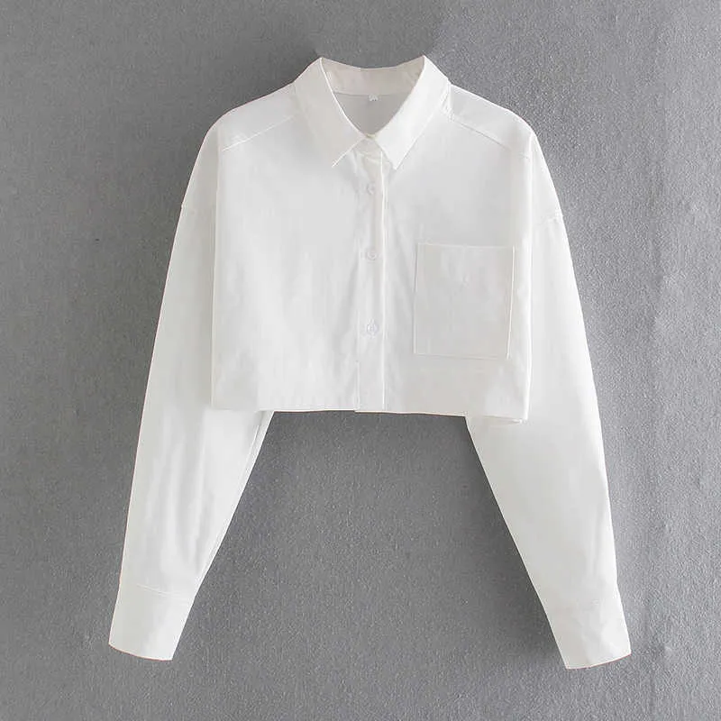 Mulheres Vintage Elegante Branco Short Camisas Verão Moda Senhoras Streetwear Tops Casuais Female Chic Top Meninas Cute 210527
