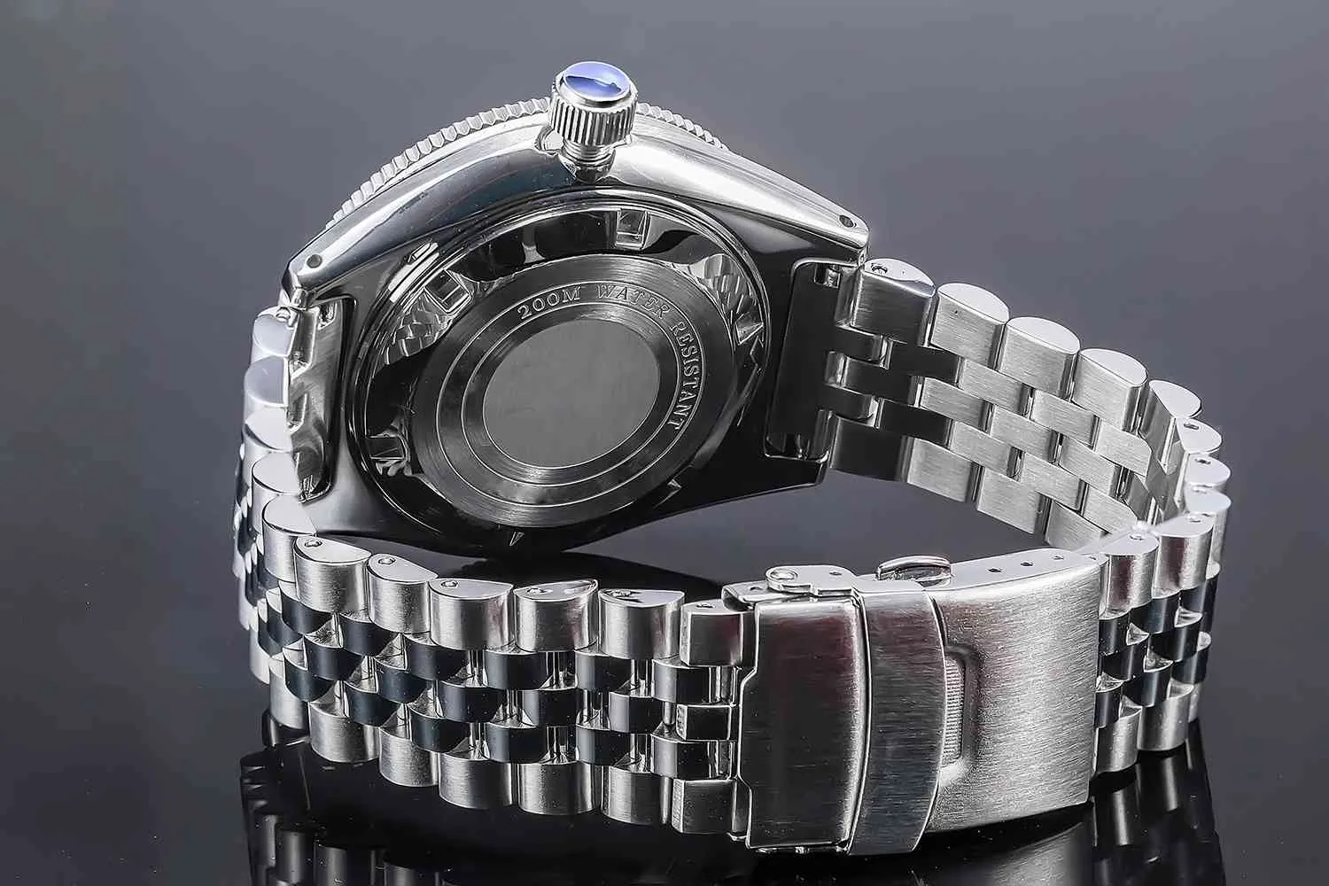 Hochwertige Taucher-Automatikuhr im Fifty Fathoms-Stil, Saphir-Leuchtlünette, 20ATM-Marine-Armbanduhr275B