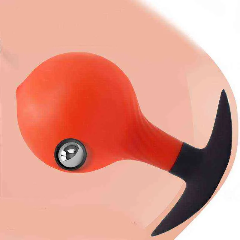 NXY ANAL TOYS NIEUW! Opblaasbare plug dildo rollende kraal vibrerende kont seks voor vrouwen mannen masturbators prostaat massage 1217