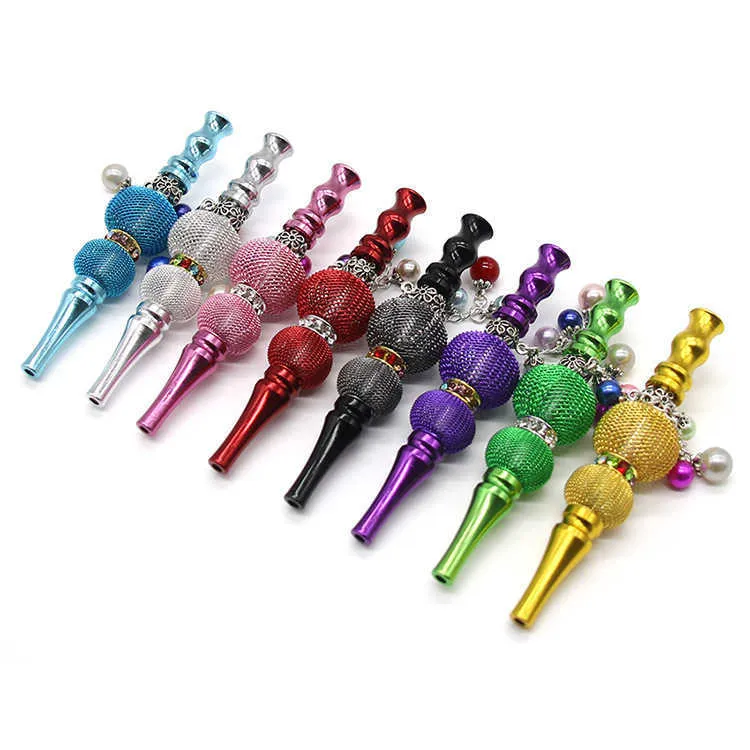 Großhandel Bunte Tierform Metall Shisha-Spitzen stumpfer Halter mit Strasssteinen Shisha-Mundstück Shisha-Spitzen Raucherzubehör DAP63