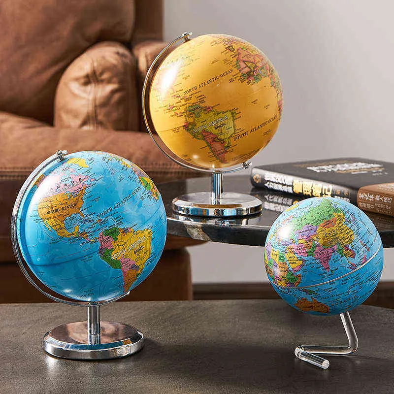 Acessórios de decoração para casa retro mundo globo aprendizagem mapa mesa acessórios decoração geografia crianças educação 211029253a