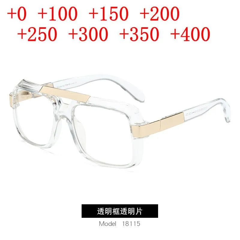 Zonnebril Groot Frame Mode Anti Blauw Licht Leesbril Progressieve Multifocaal Verziend Mannen Vrouwen Dioptrie 1 0 Tot 4 0 NX302c
