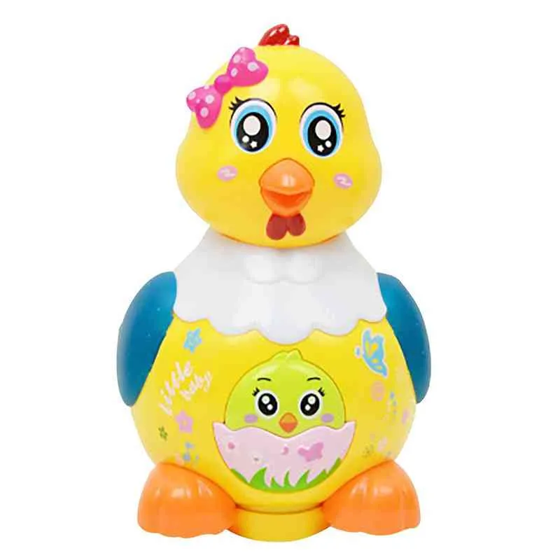 Jouet électrique poule musique jouet cadeau de Noël éducatif avec lumière et son oeuf pondant jouet de poulet parent-enfant jouets interactifs G1224