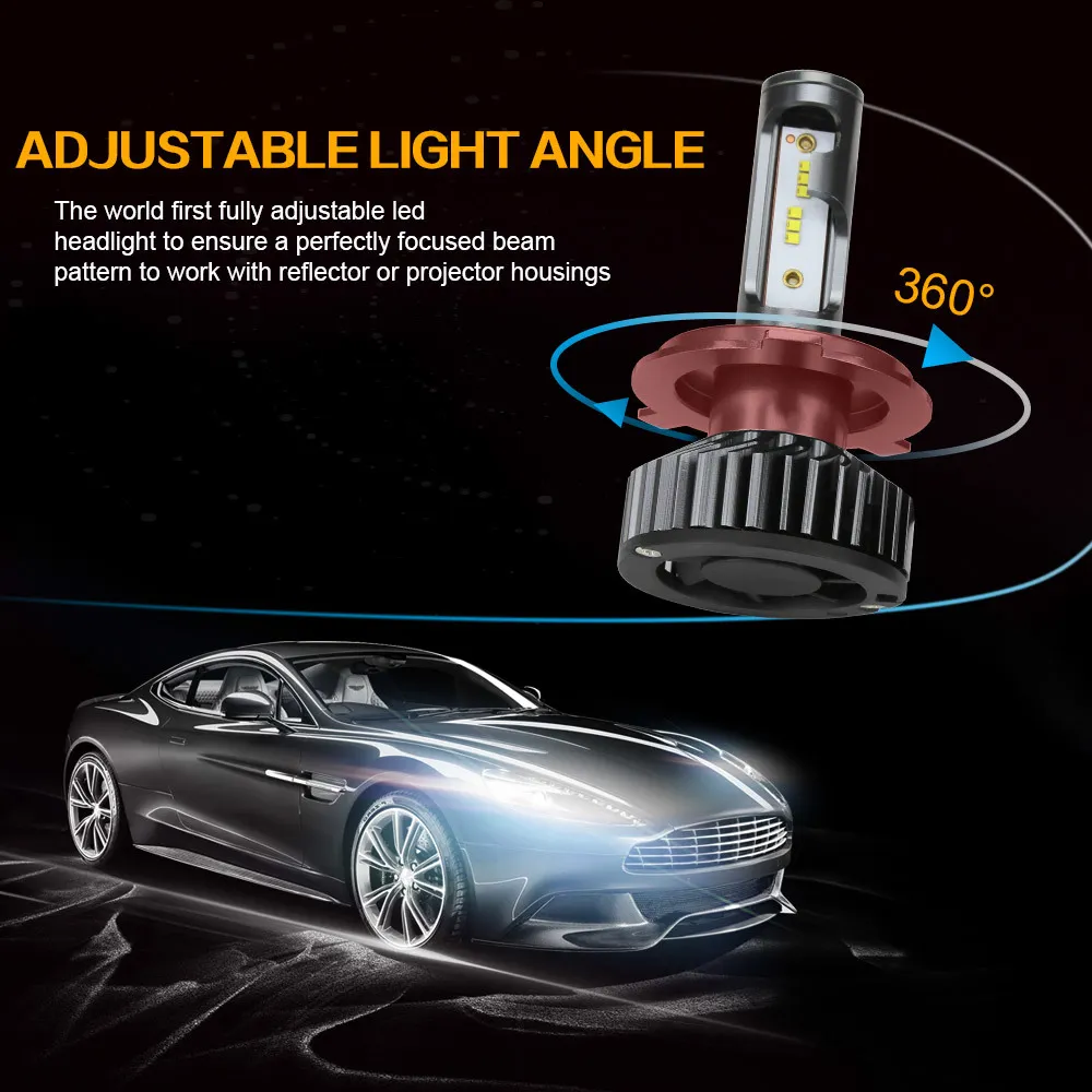 ZDATT H4 H7 LED CANBUS HEAGLEL H1 H8 H9 H11 H27 9005 HB3 HB4 LED 12V TURBO AUTO Fog Fog Lights 20000LM 100W 6000K автомобиль Moto Bulb