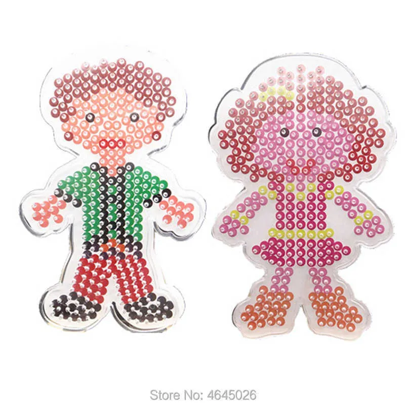 10 pezzi fai da te EVA pannello forato Perle Hama 5mm perline da stiro strumento puzzle tavole con picchetti puzzle ragazze regalo bambini giocattoli educativi bambini 218185576