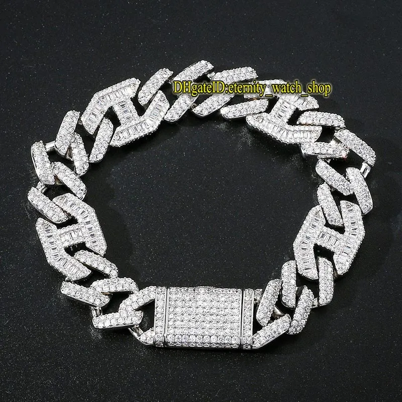 Eternity New 3 1 Hip Hop Cz Diamond Inklaid Naszyjnik High-end Flip Clap o szerokości 15 mm bar kubański łańcuch męski