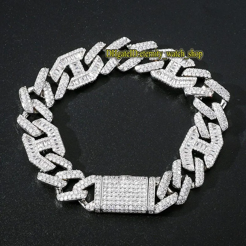 evigheten ny 3 1 hiphop cz diamant inlagd halsband highend flip lås 15 mm bred bar kubansk kedja mens halsband is ut mens br2030057
