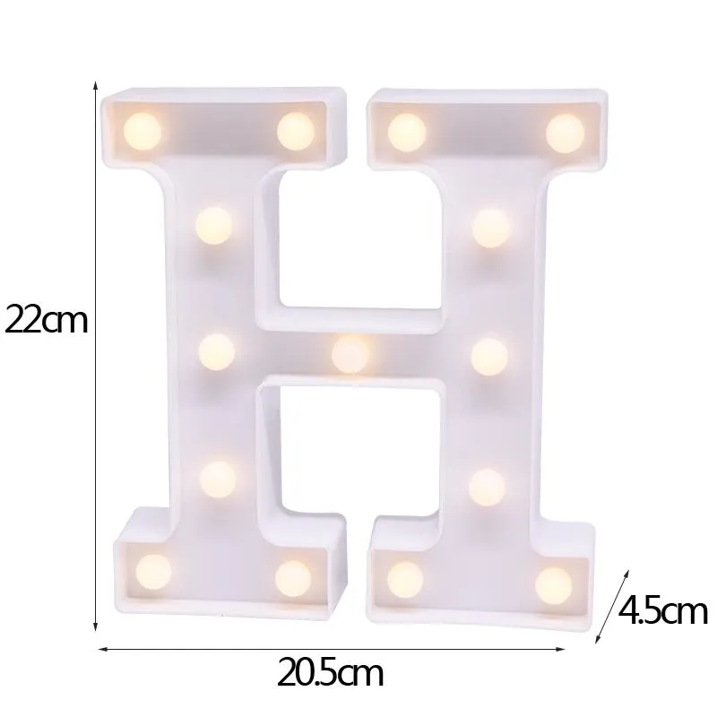 الحفلات ديكور 26 رسائل إنجليزية LED Night Light Digital Marquee Sign 3D Wall Hang Indoor Decor Decor