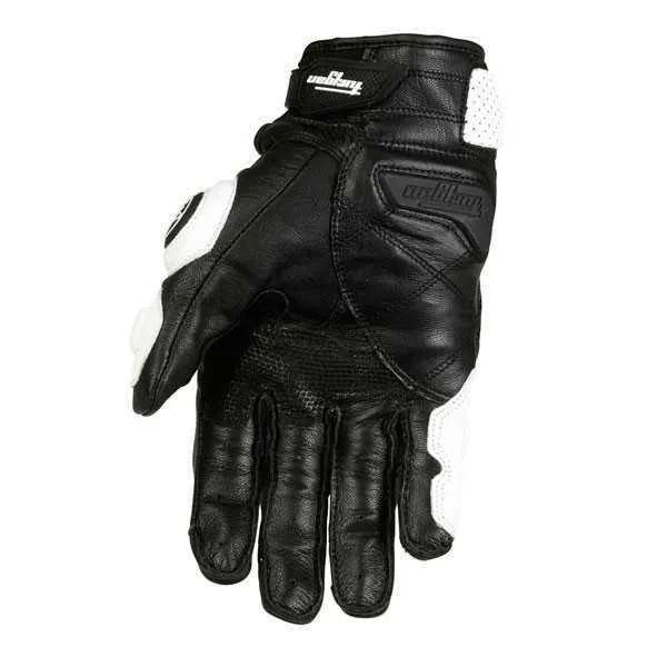 Luvas de couro de motocicleta masculina 4 temporadas Supertech preto branco para motocicletas Luva de corrida para motocicletas em couro de vaca cavaleiro 211009259m