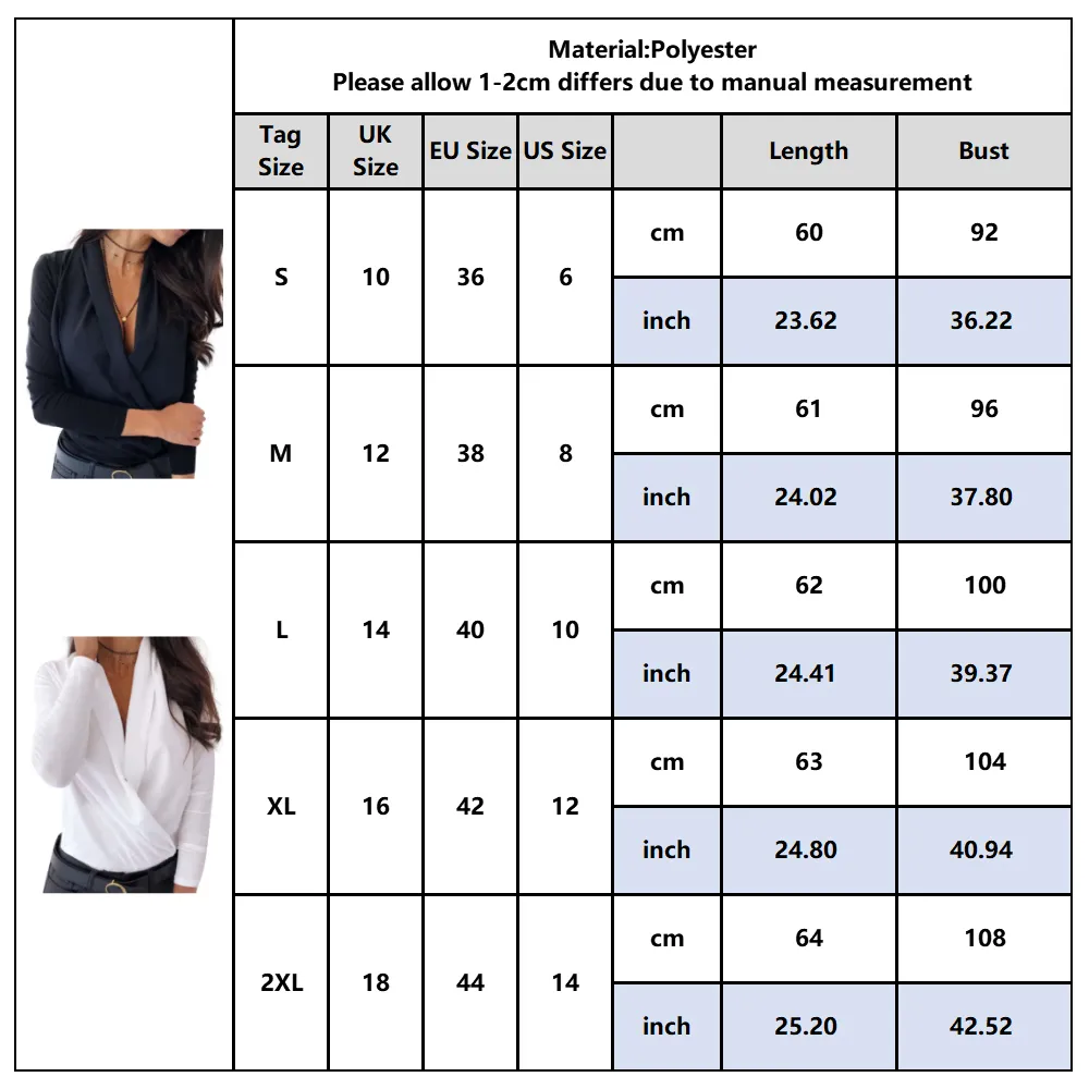 Cross V Neck Office Ladies Blouses Shirts Long Sleeve Autumn Winter Female White Blouse Sexy Party Baggy Shirts Women Blouse Top 21302