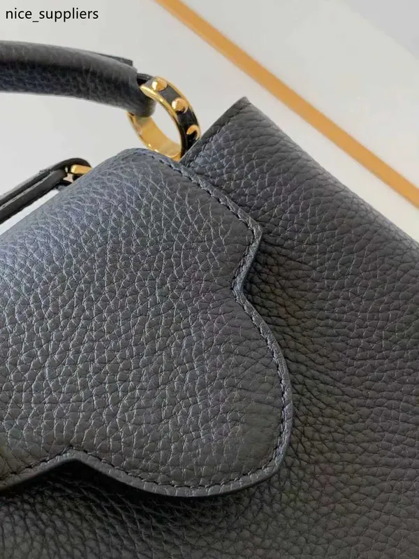 M56770 Capucines Mini Handbag Taurillon Leather in Atlantic Dark Blue Colorクラシック女性トート