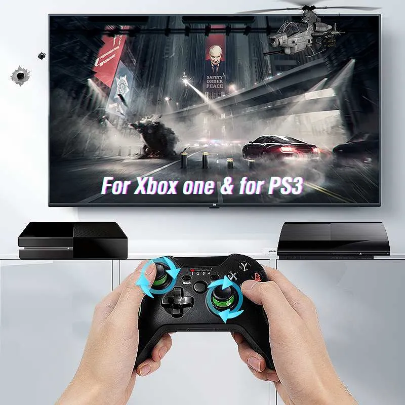 24G беспроводной игровой контроллер джойстик для контроллера Xbox One для PS3Android Smart Phone Gamepad для Win PC 7810 GamePads3993538