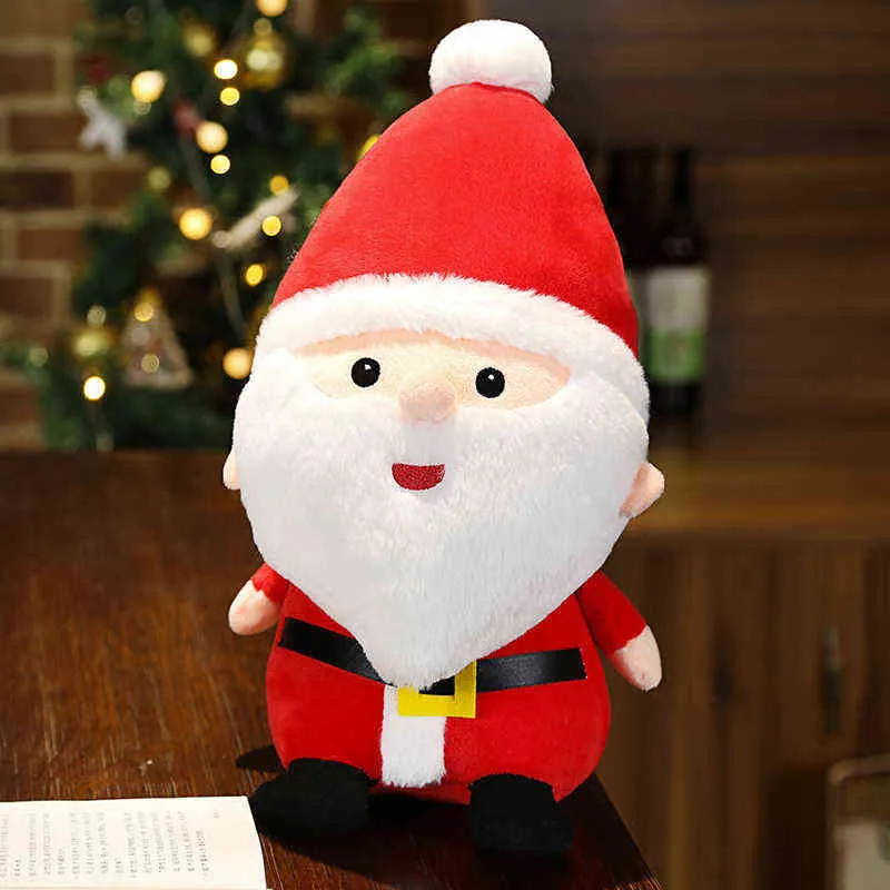 23/40/50 CM Cartoon Babbo Natale peluche farcito Alce Pupazzo di neve Animale Cuscino Bambole Regali di Natale bambini Compleanno Decor Y211119