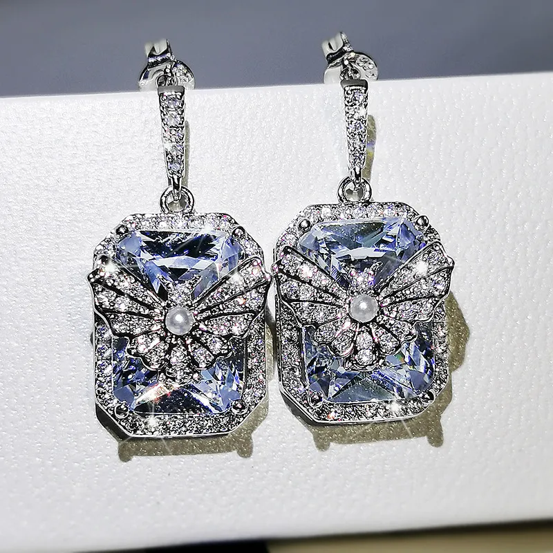 Boucle d'oreille en argent sterling S925 avec diamant naturel pour femme, bijou en argent 925, bijou en pierre précieuse grenat, boîte de boucle d'oreille 4343083