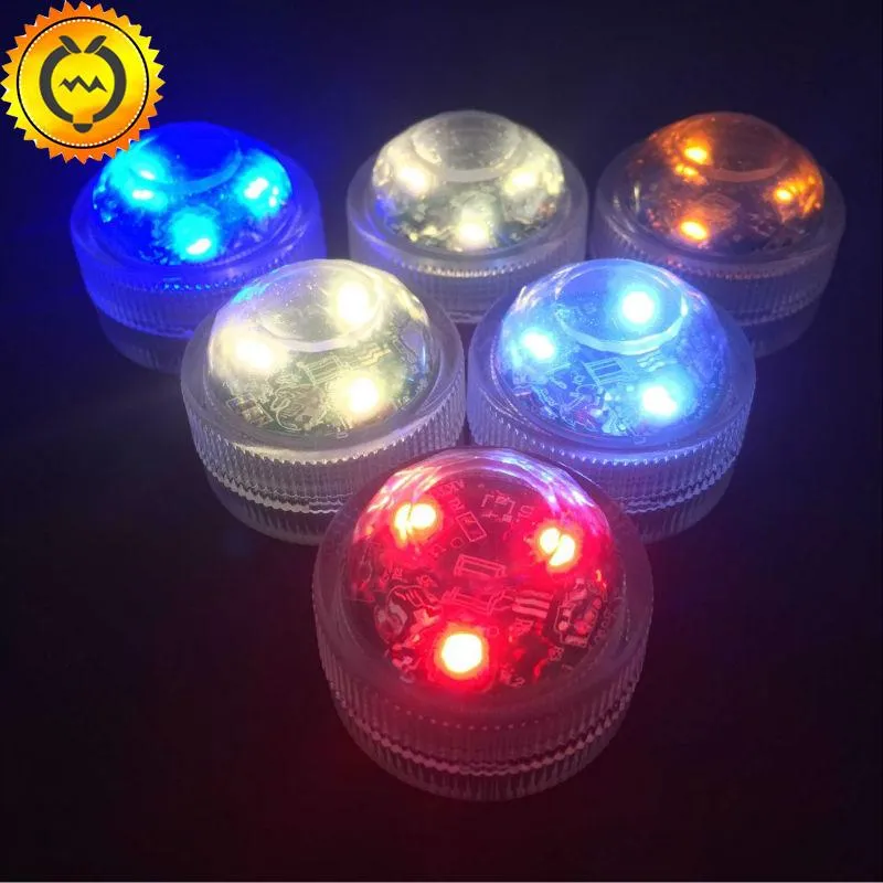 10st Party Mini LED -strängar med 1 -stycks batteri fjärrkontroll nedsänkbar bordslampa inomhus dekoration jul bröllop ljusin233k