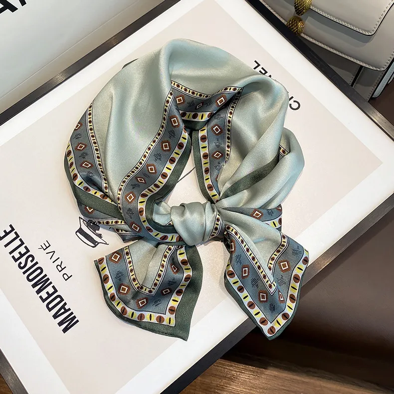 100% soie écharpe pour femmes longue impression luxe naturel châles enveloppes Floral été dames foulard pur réel foulards 2021
