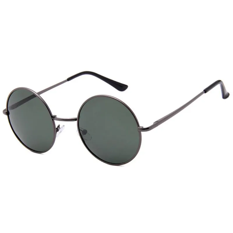 Moda polarizada redonda óculos de sol das mulheres dos homens designer óculos 50 armação de metal uv400 condução ao ar livre óculos de sol com cases276e