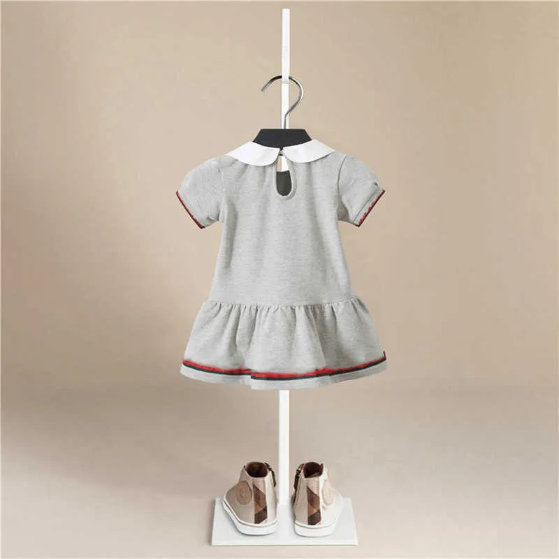 Baby Mädchen Kleid Sommer Baumwolle Pullover Kleinkind Kind Baby Mädchen Kurzarm Kleidung Sport Kleid Bluse Tennis Kleider 15 Jahre Q0719496196