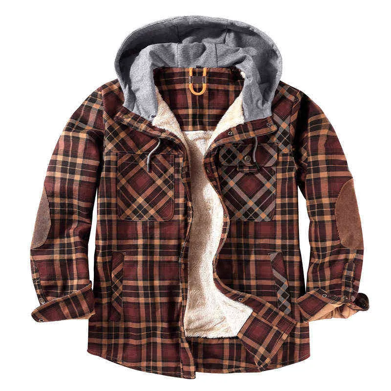 Mountainskinn Explosiv Herrkläder Höst och vintermodeller Tjock bomullspläterad Långärmad Loose Hooded Jacket MT701 Y1122