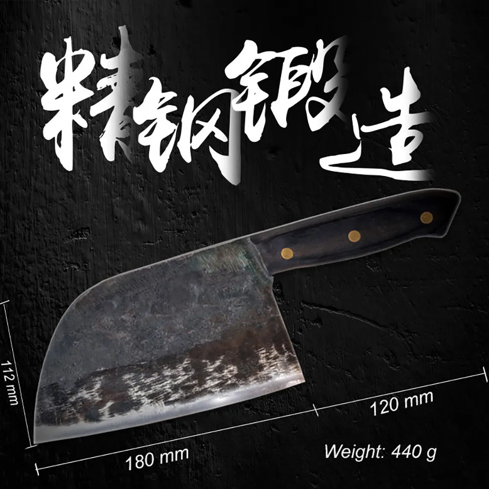 XITUO Handmade Forged Chef Knife Full Tang Chinese Cleaver Kitchen Knives Meat Vegetables Filleting Slicing Butcher knife Broad