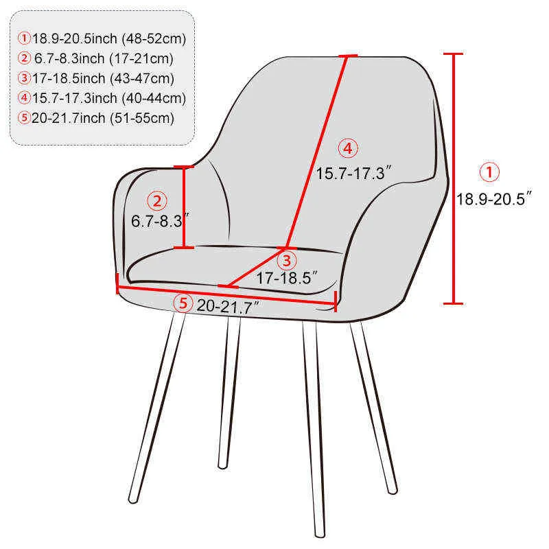 Polar Tkanina Krzesło Krzesło Pokrywa Wysokie Opadające Ramię Pokrowce Zmywalne Ruchome Siedzenia El Home Bankiet Univetal 211207