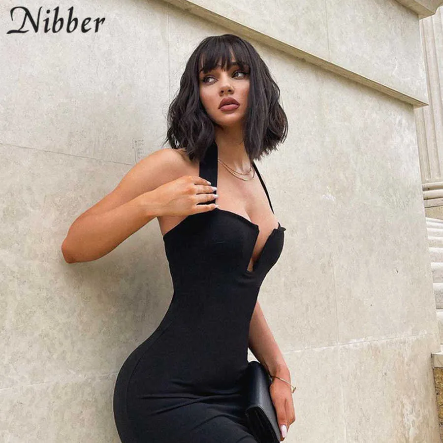 Nibber Eleganz Y2K Bodycon Kleid Frauen 2021 Sommer Square Neck Fashion Club Party Nacht Sexy Off Schulter Prom Kleider Mujer y0726