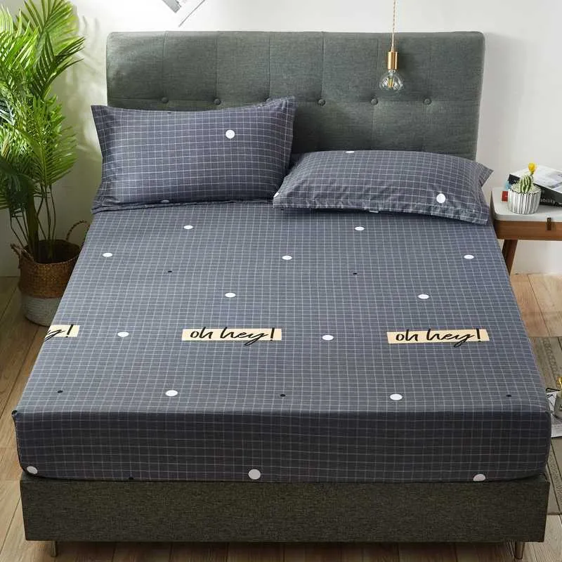 Produkt Baumwolle bedrucktes Spannbettlaken, Matratzenbezug vier Ecken mit Gummiband, Bettlaken keine Kissenbezüge, Drop T 210626