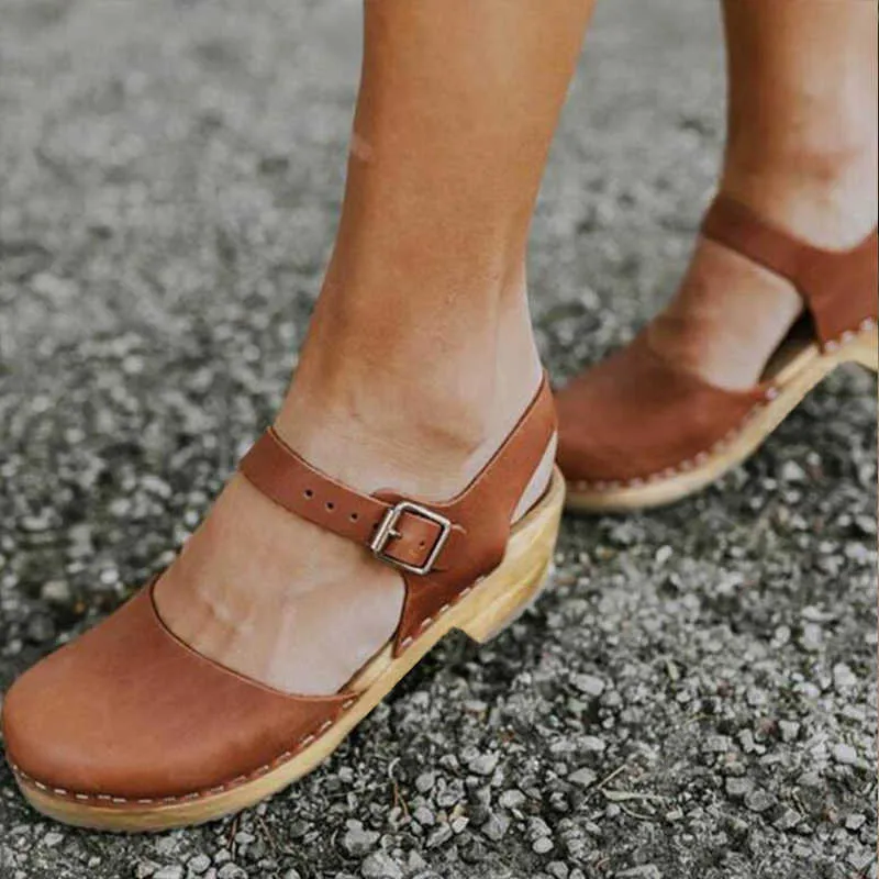 Nuevas sandalias de tacón alto para mujer, zapatos informales de fondo grueso, sandalias de cuña de verano para mujer, zapatos de mujer, botas de plataforma Y0721