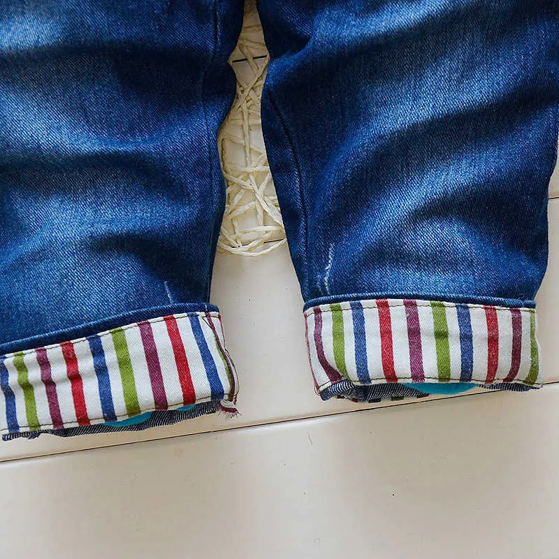 Été et printemps bébé enfant en bas âge à la mode rayé denim salopette pantalon une pièce 210528