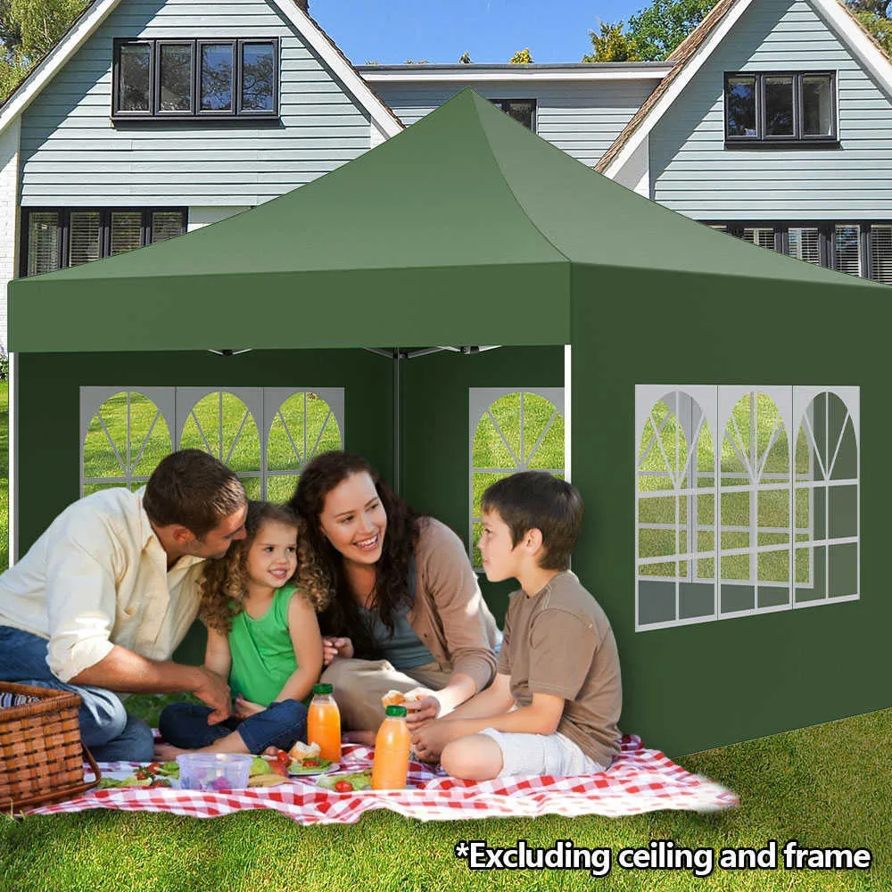 Tente extérieure portative mur de tissu Oxford imperméable à la pluie tente imperméable Gazebo jardin ombre abri mur latéral sans cadre supérieur d'auvent Y7400739